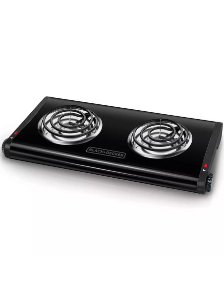 Hornilla Eléctrica Black Decker Dual 1500 W Negro