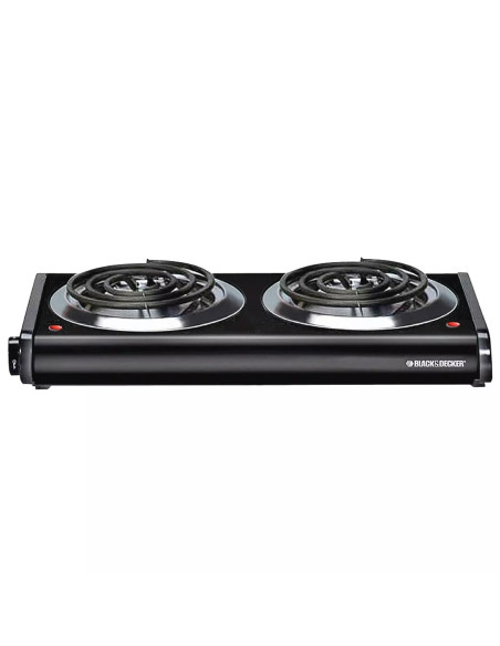 Hornilla Eléctrica Black Decker Dual 1500 W Negro