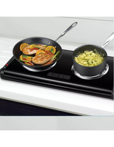 Hornilla Eléctrica Black Decker Dual 1500 W Negro