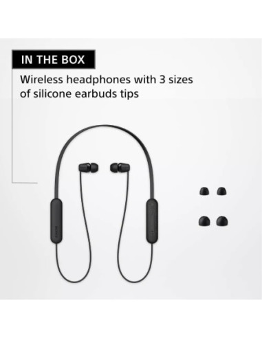 Audífonos Sony Inalámbrico 9 mm 20 20 kHz Microf Integr 25H Dur Negro