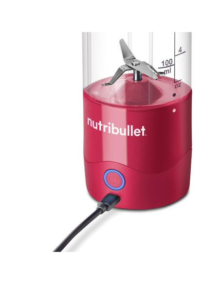 Licuadora Nutribullet 70 W Hasta 15 Licuados 90Min. 475 ml Vaso Plástico USB-C Color Magenta