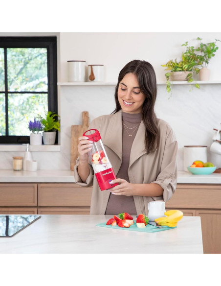 Licuadora Nutribullet 70 W Hasta 15 Licuados 90Min. 475 ml Vaso Plástico USB-C Color Magenta