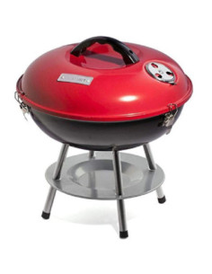 Parrilla De Carbon Cuisinart 14 Pulg. Portátil Sist. Ventilacion Dual Roja-Negra