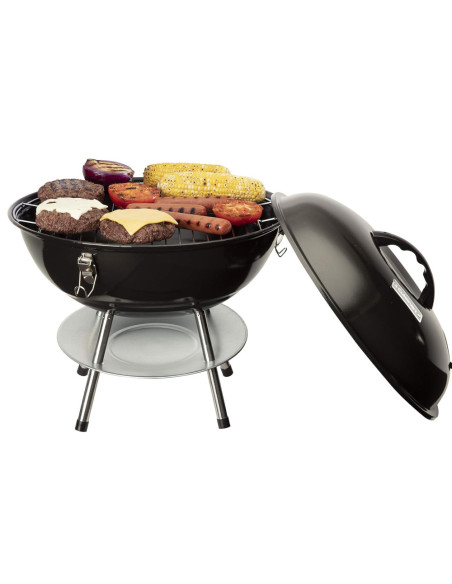 Parrilla De Carbon Cuisinart 16 Pulg. Portátil Sist. Ventilacion Dual Negra