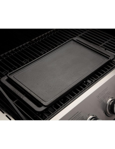 Bandeja Cuisinart 19X9.5Pulg. Antiadh. Reversible Para Parrilla Hierro Fundido Negro