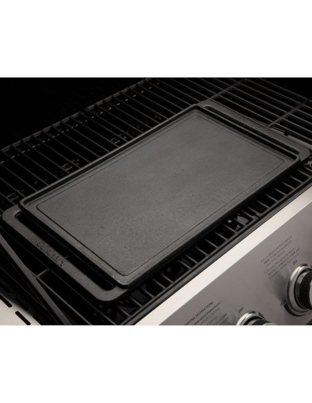 Bandeja Cuisinart 19X9.5Pulg. Antiadh. Reversible Para Parrilla Hierro Fundido Negro