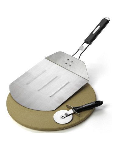 Set Herramientas Cuisinart Para Pizza 3Pcs Para Parrilla Acero Inox.