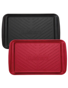 Bandeja Cuisinart 2Pcs-17X10.5Pulg. Melamina Para Parrilla Roja-Negra
