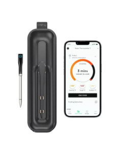 Termometro Chef Iq Inalámbrico 1 Sonda Smart Bt Wi-Fi Para Proteina Negro