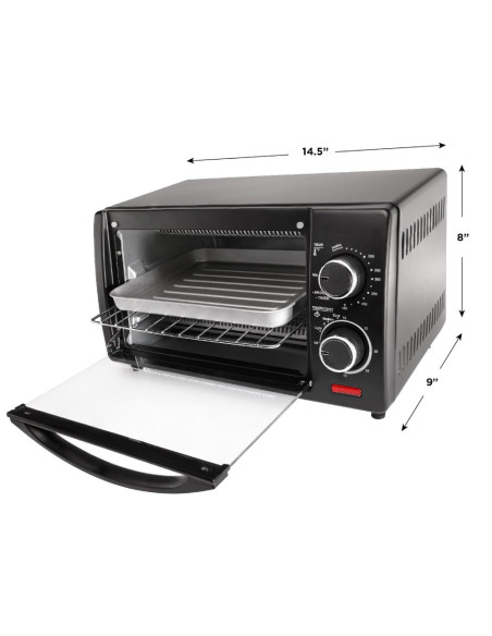 Horno Tostador Chefman 4 Rebanadas 1000 W 45 L Programable Negro