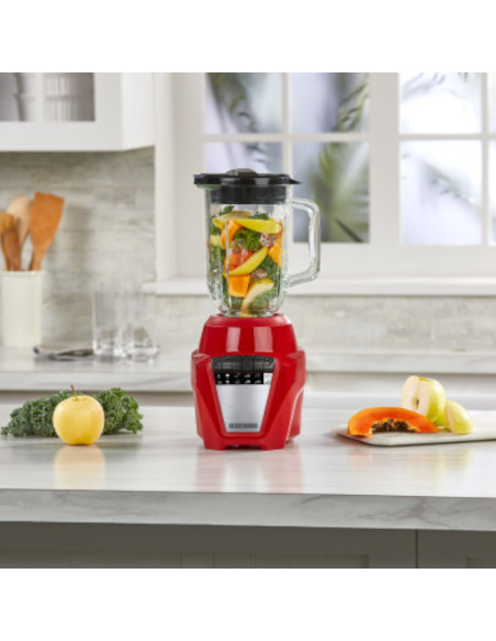 Licuadora Black Decker Ice Crush 8 Vel. 700 W Jarra Vidrio 1.25 L Roja