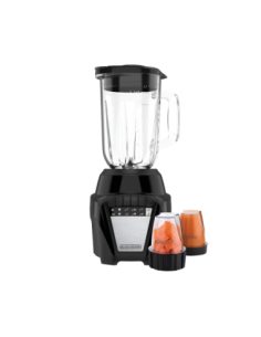 Licuadora Black Decker Ice Crush 8 Vel. 700 W Jarra Vidrio 1.25 L 2 Vasos Mini 200 ml Negra