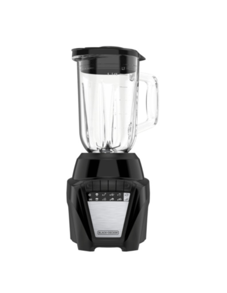 Licuadora Black Decker Ice Crush 8 Vel. 700 W Jarra Vidrio 1.25 L 2 Vasos Mini 200 ml Negra
