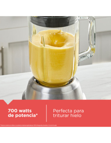Licuadora Black Decker Ice Crush 8 Vel. 700 W Jarra Vidrio 1.25 L Acero Inox.