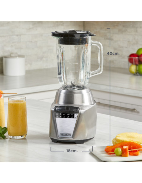 Licuadora Black Decker Ice Crush 8 Vel. 700 W Jarra Vidrio 1.25 L Acero Inox.