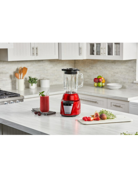Licuadora Black Decker Ice Crush 8 Vel. 700 W Jarra Vidrio 1.25 L Acero Inox. Roja
