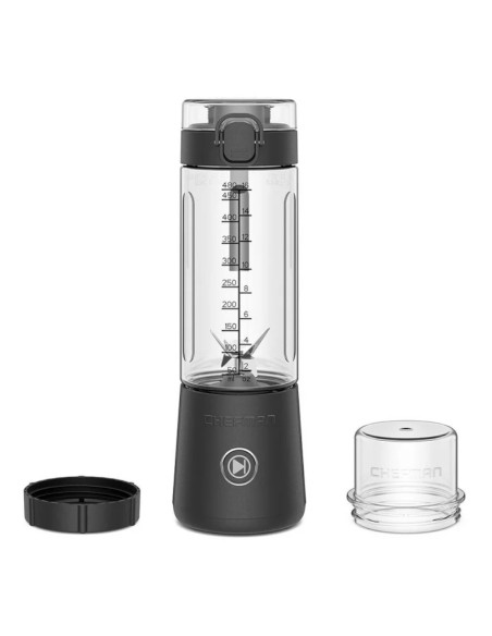 Licuadora Chefman 74 W Inalámbrica Vaso Plástico USB-C Encendido Luz LED Negra