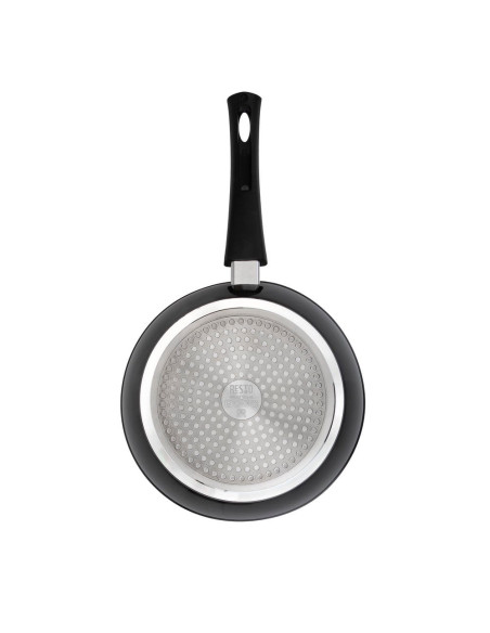 Sarten Resto Antiadh. De Marmol 20 cm Ancho 6.4 cm Alto Aluminio Forjado-Mango Plástico Todo Tipo De Cocina Negro
