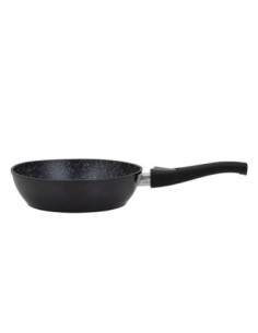 Sarten Resto Antiadh. De Marmol 24 cm Ancho 6.8 cm Alto Aluminio Forjado-Mango Plástico Todo Tipo De Cocina Negro 2