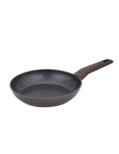Sarten Resto Antiadh. De Marmol 20 cm Ancho 4.2 cm Alto Aluminio Forjado-Mango Baquelita Todo Tipo De Cocina Negro