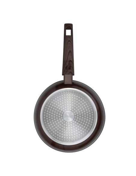 Sarten Resto Antiadh. De Marmol 20 cm Ancho 4.2 cm Alto Aluminio Forjado-Mango Baquelita Todo Tipo De Cocina Negro