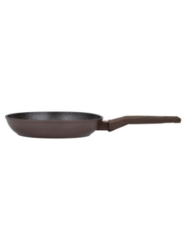 Sarten Resto Antiadh. De Marmol 28 cm Ancho 5.3 cm Alto Aluminio Forjado-Mango Baquelita Todo Tipo De Cocina Negro