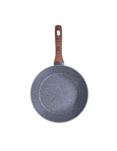 Sarten Resto Antiadh. Revest. granito 24 cm Ancho 6.5 cm Alto Aluminio Forjado-Mango Madera Todo Tipo De Cocina Aquila 2