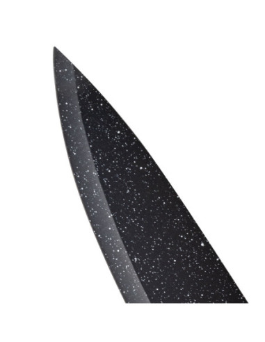 Set De Cuchillos Resto Acero Inox. 4 Pcs Mangos Ergonómicos Superficie Antibacteriana Negro