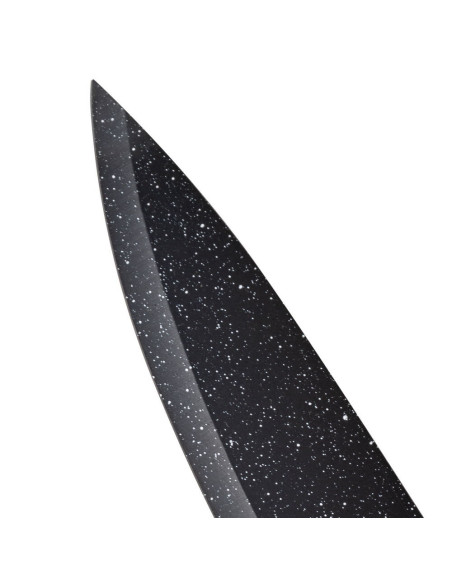 Set De Cuchillos Resto Acero Inox. 4 Pcs Mangos Ergonómicos Superficie Antibacteriana Negro