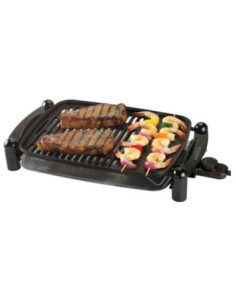 Parrilla Eléctrica Black Decker 1500 W Superficie Para Asar Y Cocinar A La Plancha 5 Niveles Negro