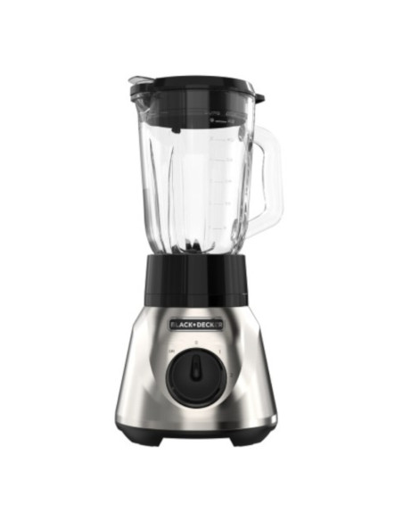 Licuadora Tricuadora Black Decker 800 W Jarra De Vidrio 1.5 L 2 Velocidades+Pulso Acero Inox.