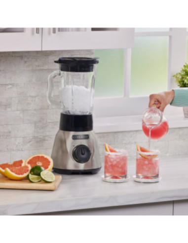 Licuadora Tricuadora Black Decker 800 W Jarra De Vidrio 1.5 L 2 Velocidades+Pulso Acero Inox.