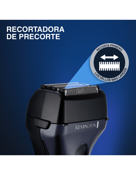 Afeitadora Recargable Remington Cabeza Flexible 3 Cuchillas Recortadora