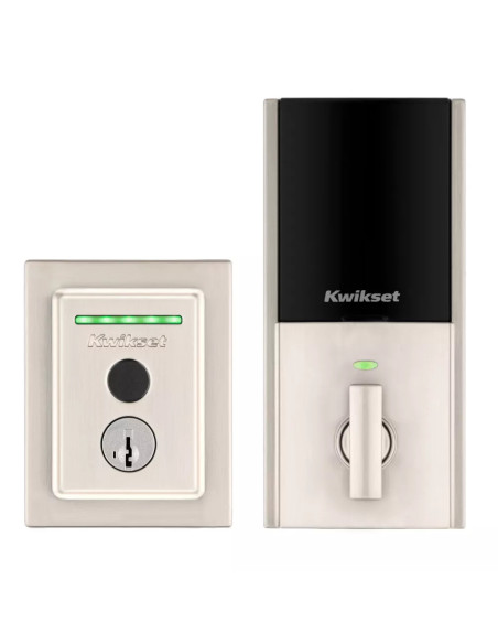 Cerradura Kwikset Halo Smart 100 Huellas Dactilares Historial Níquel Satinado