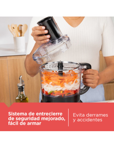 Procesador De Alimentos Black Decker 850 W 8Tazas Negro
