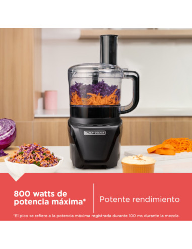 Procesador De Alimentos Black Decker 850 W 8Tazas Negro