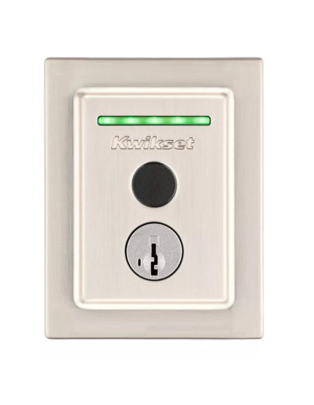 Cerradura Kwikset Halo Smart 100 Huellas Dactilares Historial Níquel Satinado