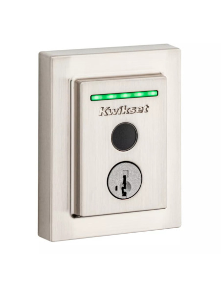 Cerradura Kwikset Halo Smart 100 Huellas Dactilares Historial Níquel Satinado