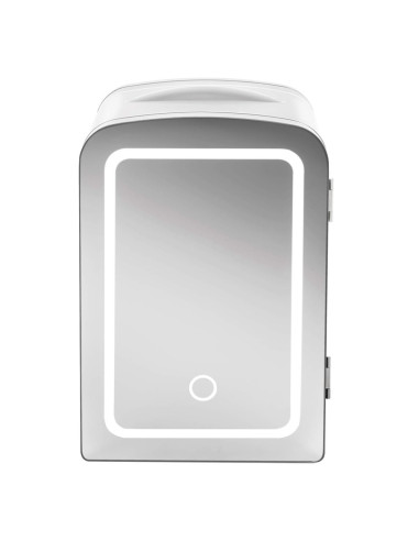 Enfriador Chefman Portátil 4 L Puerta Con Espejo Y Luz LED Ajuste Frío-Caliente Blanca