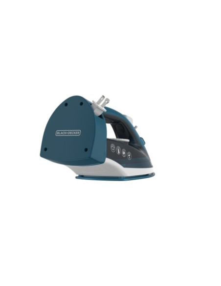 Plancha De Ropa Black Decker- 1200 W Liviana Cable Retráctil Suela Cerámica Azul