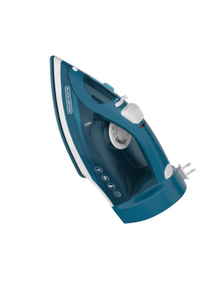 Plancha De Ropa Black Decker- 1200 W Liviana Cable Retráctil Suela Cerámica Azul