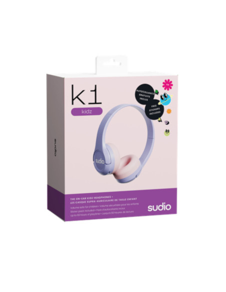 Audífonos Sudio K1 Inalámbrico Para Niños 32 mm Estilo Ajustable Purpura