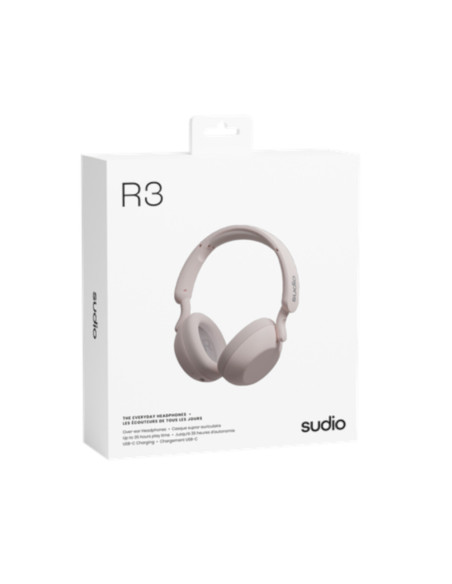 Audífonos Sudio R3 Inalámbrico Estilo Deportivo Conduccion Osea 40 mm Bt Rosado