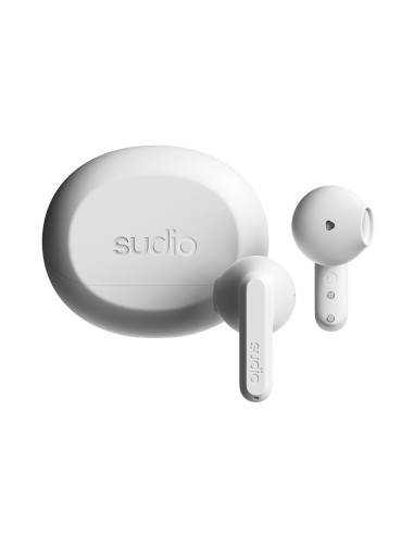 Audífonos Sudio A3 Inalámbrico Estilo Tapon 12 mm Bt Microf Integr Blanco
