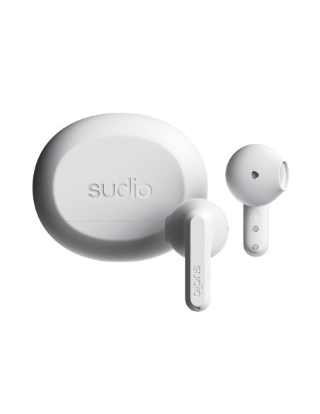 Audífonos Sudio A3 Inalámbrico Estilo Tapon 12 mm Bt Microf Integr Blanco