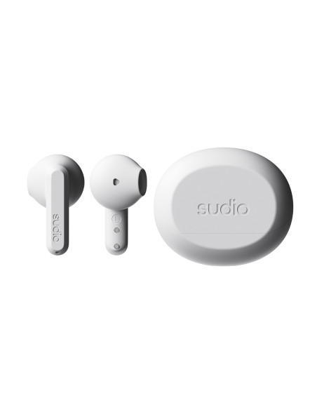 Audífonos Sudio A3 Inalámbrico Estilo Tapon 12 mm Bt Microf Integr Blanco