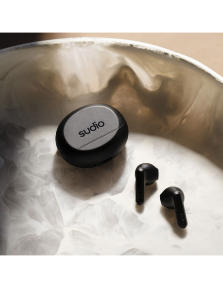 Audífonos Sudio A3 Inalámbrico Estilo Tapon 12 mm Bt Microf Integr Negro