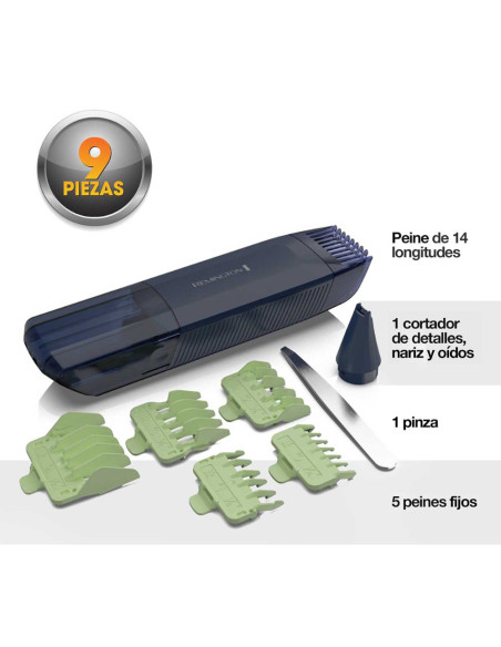 Recortadora Todo En 1 Remington Trim Fit Multifunción Recargable 9 Piezas Azul