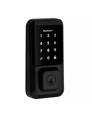 Cerradura Kwikset Halo Smart Con Codigo 250 Usuarios Tactil Historial Negro Mate