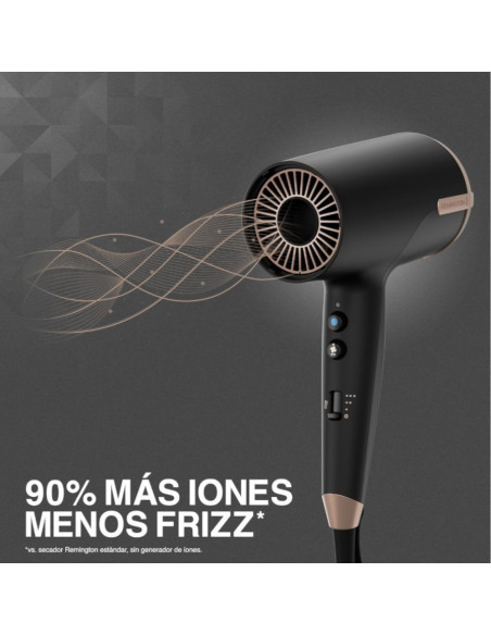 Secador De Cabello Remington Flyaway Concentrador 1900 W 3 Niveles 2 Velocidades Negro